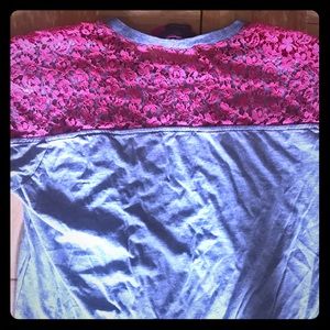 Alexander McQueen, McQ t-shirt dress with lace, M